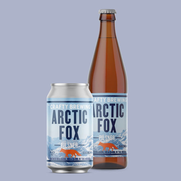 Arctic Fox Pilsner - 12 x 500ml Bottle or 12 x 330ml Can