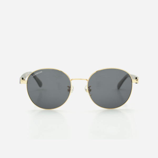 Cambium Lisbon Sunglasses - Aluminium & Wood Frame Classic Black