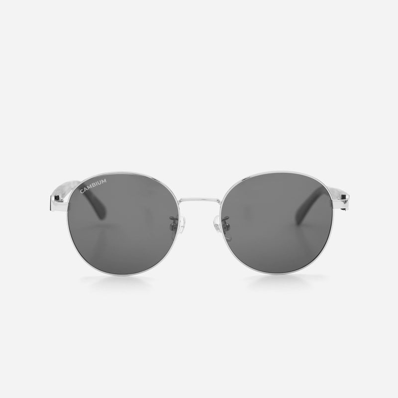 Cambium Lisbon Sunglasses - Aluminium & Wood Frame Classic Black