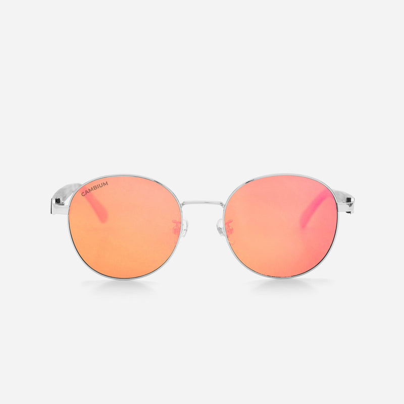 Cambium Lisbon Sunglasses - Aluminium & Wood Frame Rose Gold