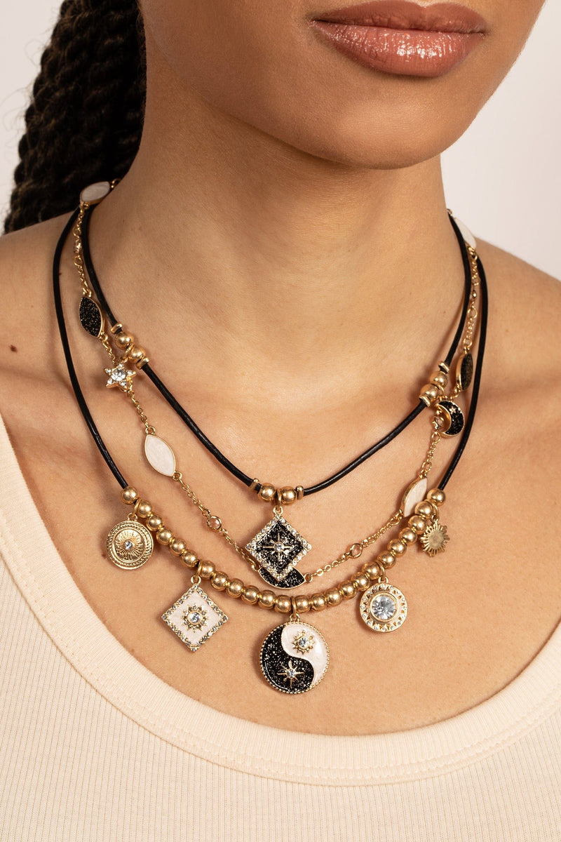 Bibi Bijoux Gold & Black Night & Day Necklace