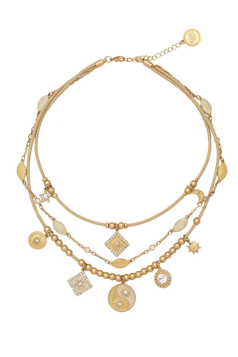 Bibi Bijoux Gold & Camel Night & Day Necklace