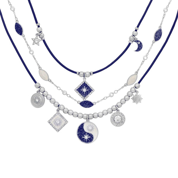 Bibi Bijoux Silver & Blue Night & Day Necklace