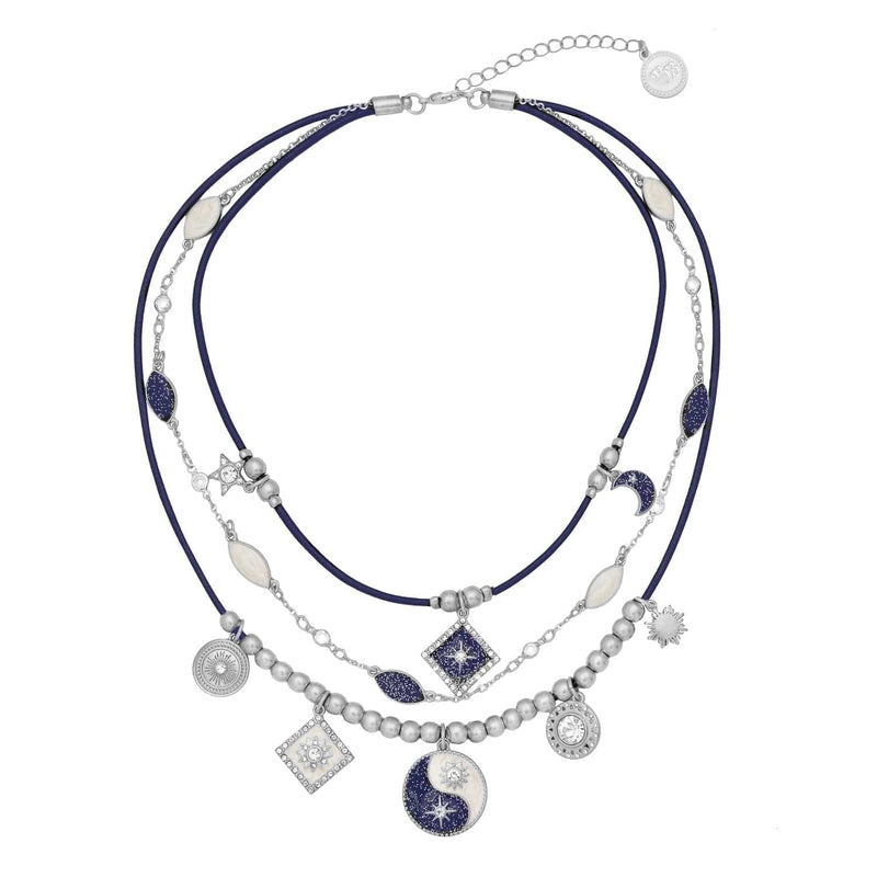 Bibi Bijoux Silver & Blue Night & Day Necklace