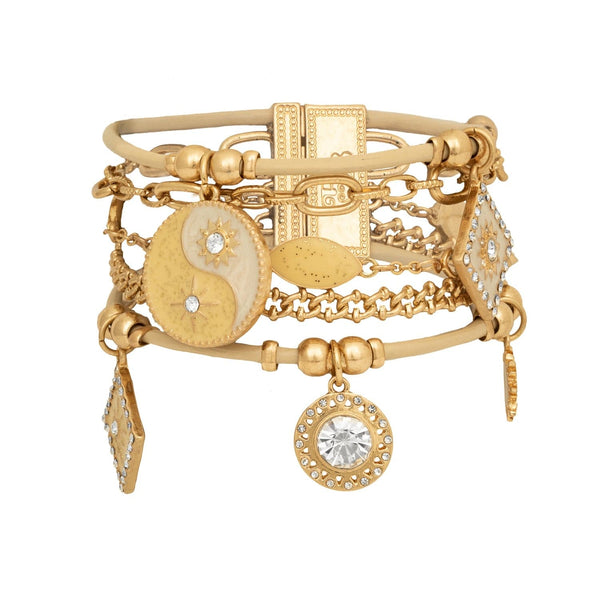 Bibi Bijoux Gold & Camel Night & Day Bracelet
