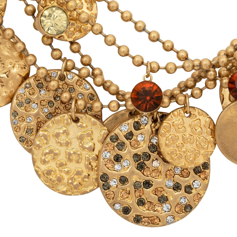 Bibi Bijoux Gold Multi Coin Necklace