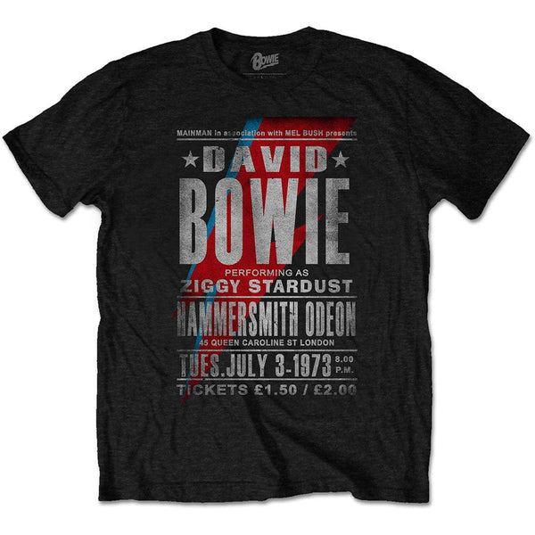 David Bowie | Official T-Shirt | Hammersmith Odeon