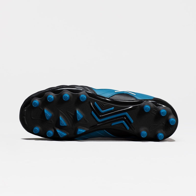 IDA Classica 22 Women's Soccer Cleat, Black and Blue, FG/AG, Firm Ground, Artificial Ground, black footplate with blue studs