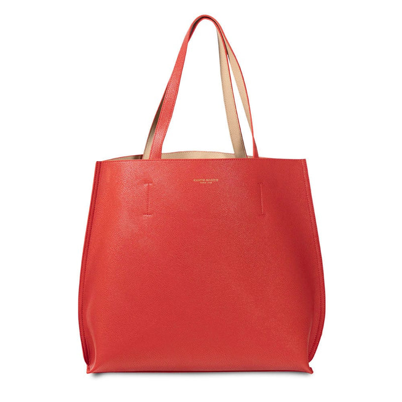 Campo Marzio Iconic Double Tote Bag - Tangerine Tango