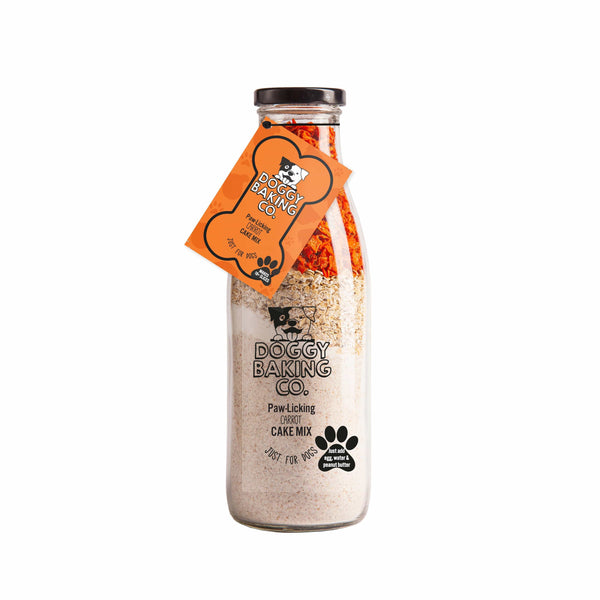 Paw-licking Carrot Cake Doggy Baking Co Cake Mix - Case of 6 in Bottles - Cookie Mix - Bottled Baking Co