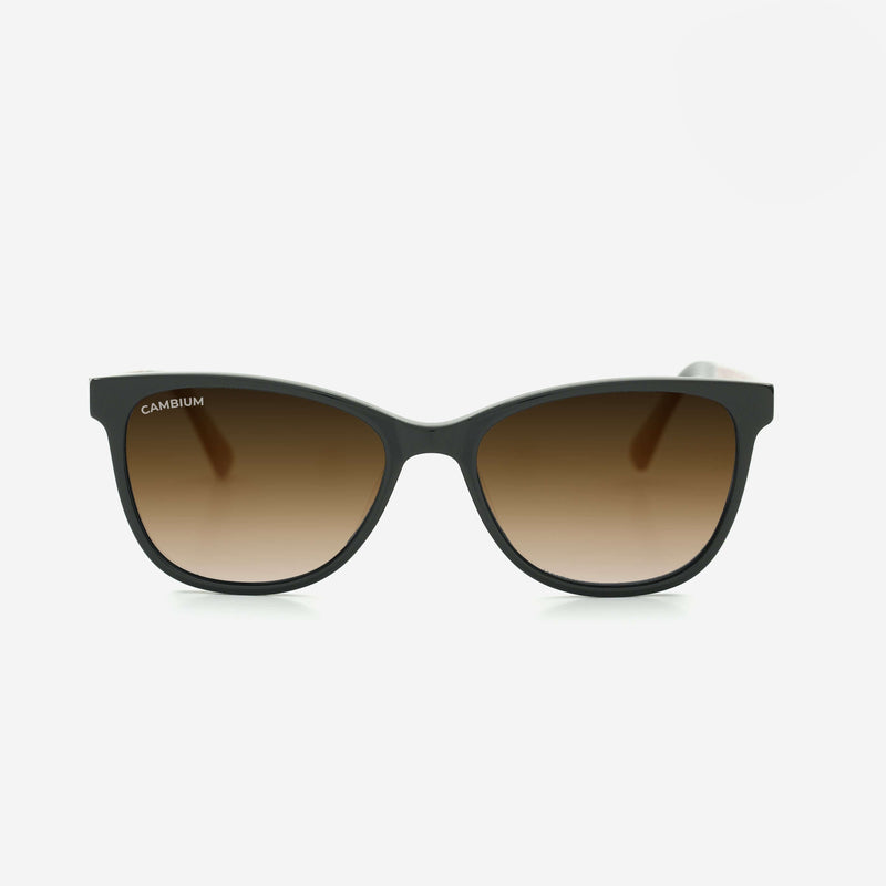 Cambium Hana Sunglasses - Recycled Plastic & Wood Frame Gradient Brown