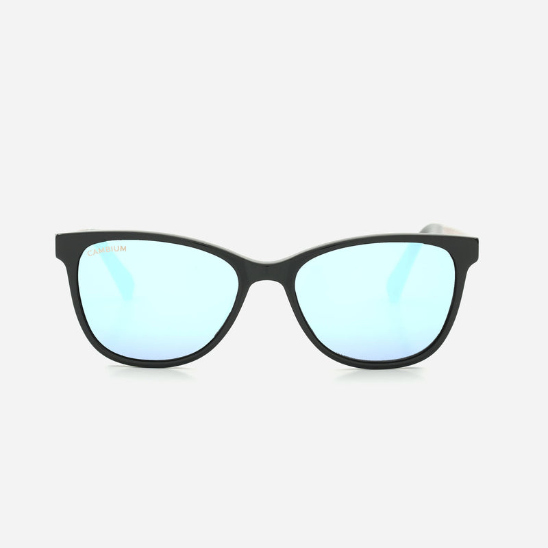 Cambium Hana Sunglasses - Recycled Plastic & Wood Frame Ice Blue
