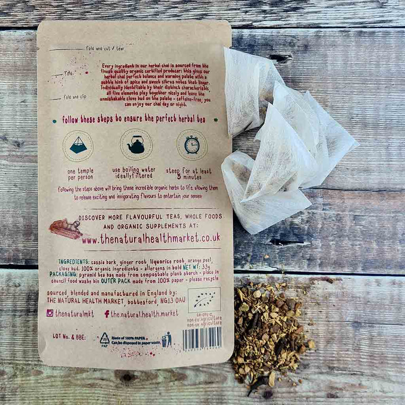 Chai Tea Bags - plastic free compostable and biodegradable