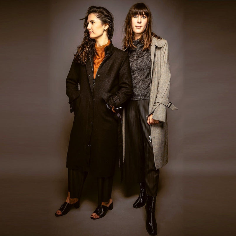 Check Trench Coat and Black Trench Coat - Out of Sync sisters 