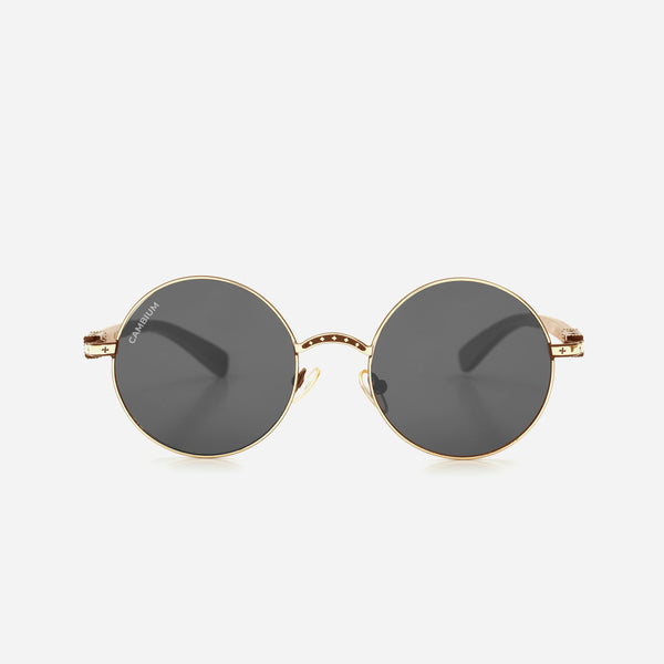 Cambium Berlin Sunglasses - Aluminium & Wood Frame Classic Black