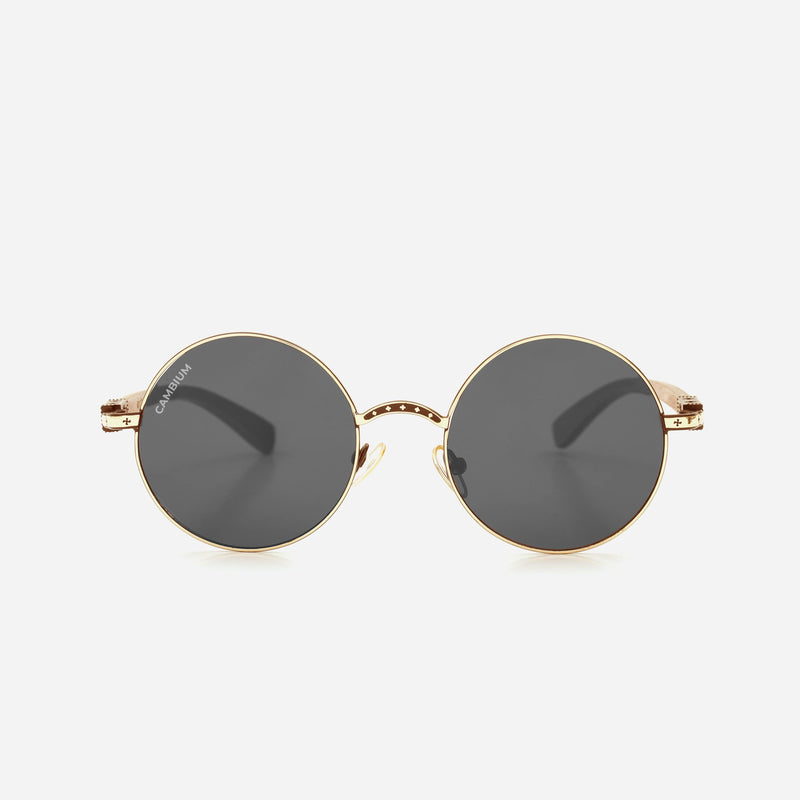 Cambium Berlin Sunglasses - Aluminium & Wood Frame Classic Black