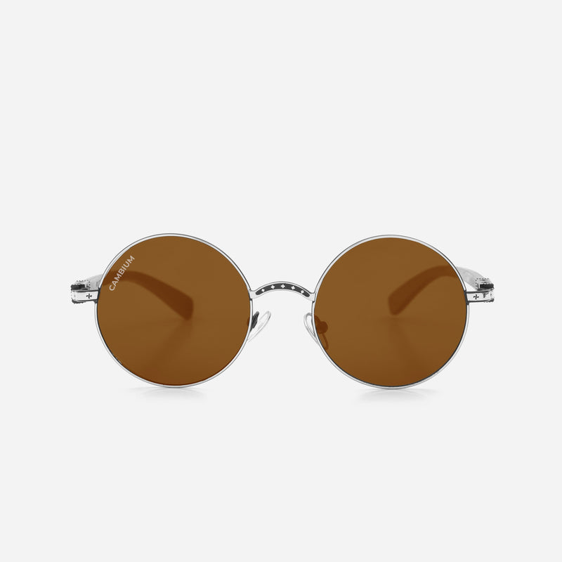 Cambium Berlin Sunglasses - Aluminium & Wood Frame Vintage Brown