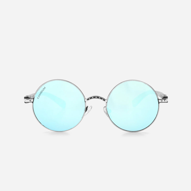 Cambium Berlin Sunglasses - Aluminium & Wood Frame Ice Blue