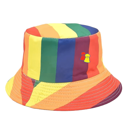 Adult Rainbow Stripey Bucket Hat
