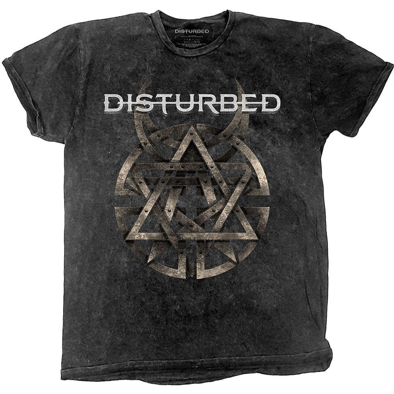 Disturbed | Official Band T-Shirt | Riveted (Dip-Dye, Mineral Wash)