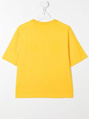 FENDI KIDS Monster Eye Patch T-shirt Yellow - MAISONDEFASHION.COM