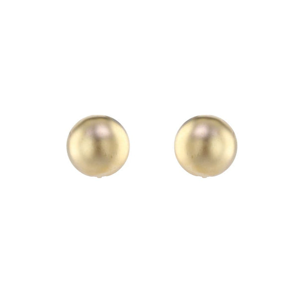 loveRocks Dome Stud Earrings Matt Gold