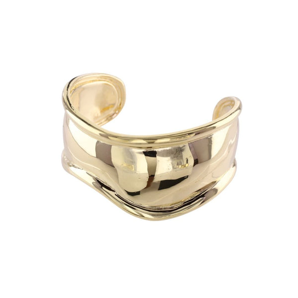 loveRocks Sculpted Cool Cuff Bracelet Gold Tone