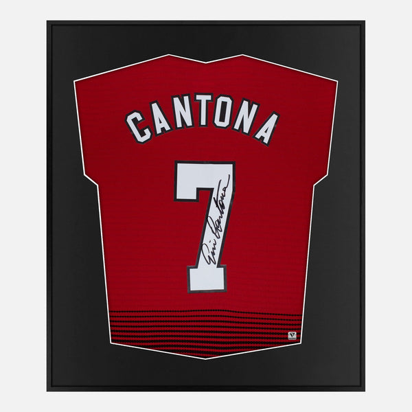 Framed Cantona Signed Man Utd Shirt