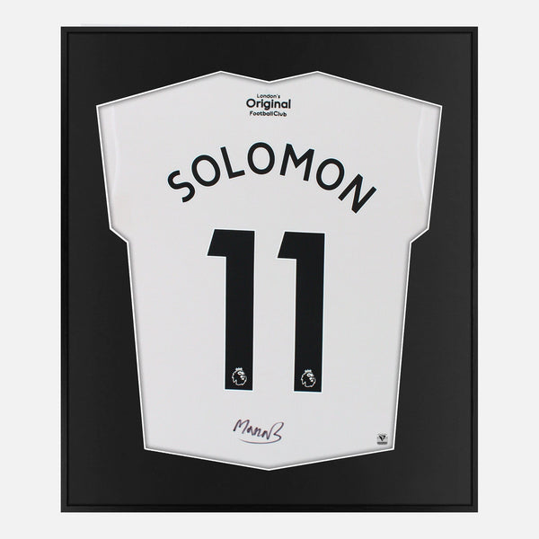 Framed Manor Solomon Signed Fulham Shirt 2022-23 Home [Mini]