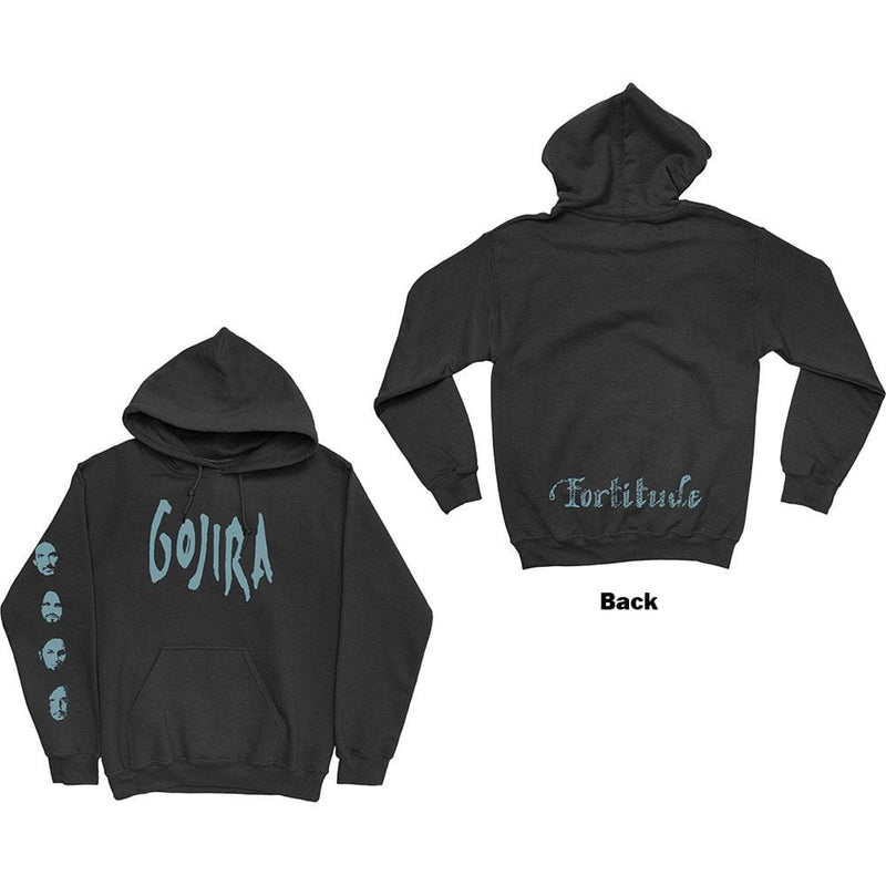 Gojira Unisex Pullover Hoodie: Fortitude Faces (Back & Arm Print)