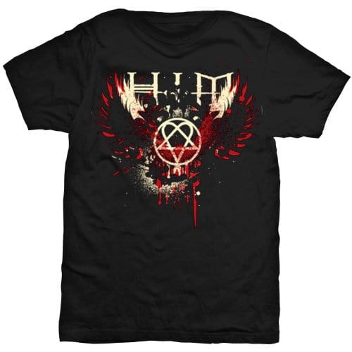 HIM | Official Band T-shirt | Wings Splatter