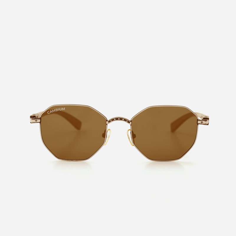 Cambium Tokyo Sunglasses - Aluminium & Wood Frame Vintage Brown