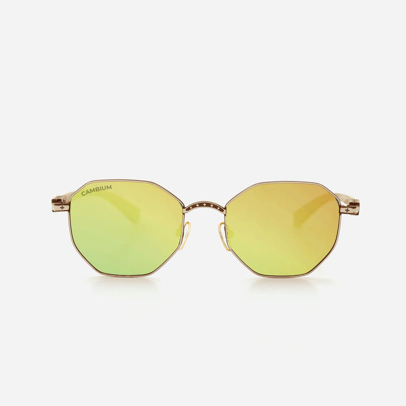 Cambium Tokyo Sunglasses - Aluminium & Wood Frame Gold Chrome