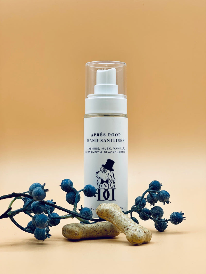 Apres Poop! Jasmine, Musk, Vanilla, Bergamot & Blackcurrant Hand Sanitiser