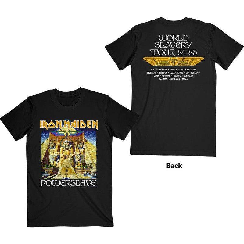 Iron Maiden | Official Band T-shirt | Powerslave World Slavery Tour (Back Print)