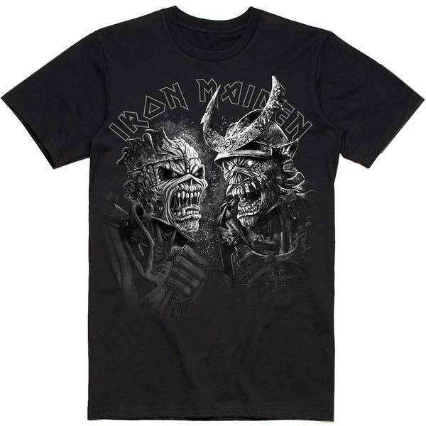 Iron Maiden | Official Band T-shirt | Senjutsu Large Grayscale Heads