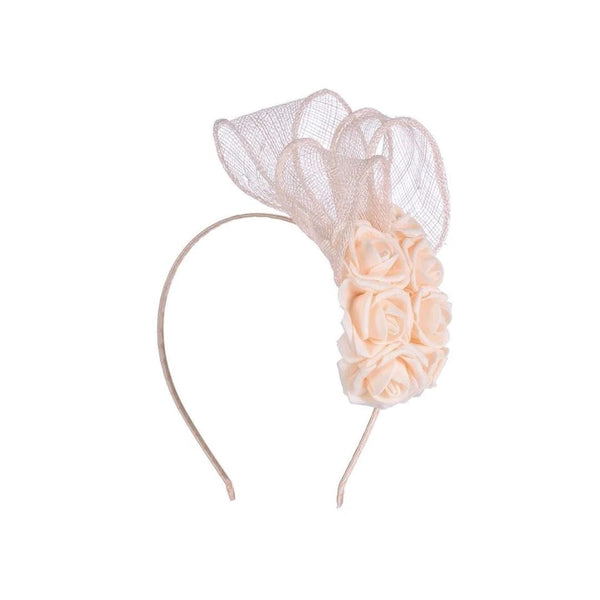 Ruby Rocks Rosita Fascinator - Pale Peach