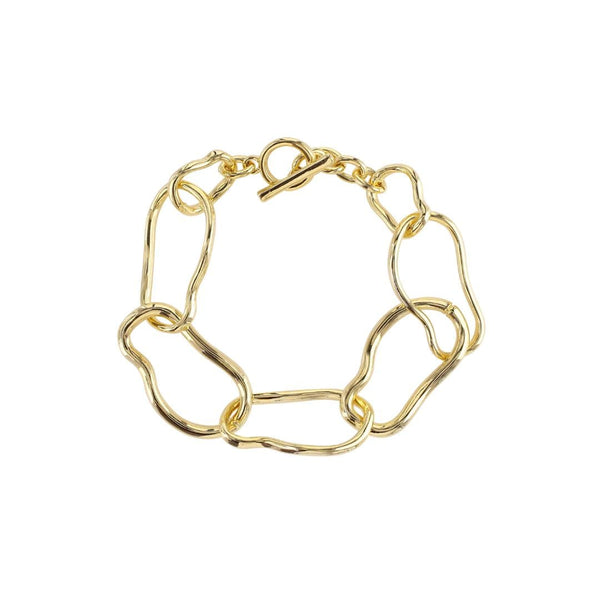 loveRocks Abstract Link Chain Bracelet Gold Tone