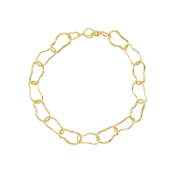 loveRocks Abstract Link Chain Necklace Gold Tone