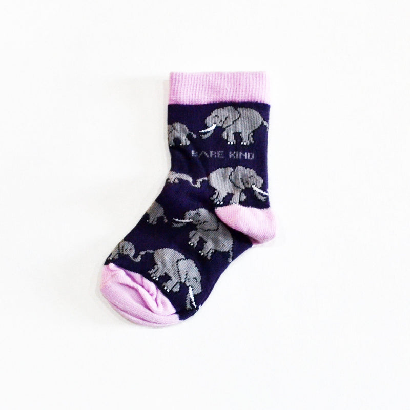 Save the Elephants Bamboo Socks for Kids