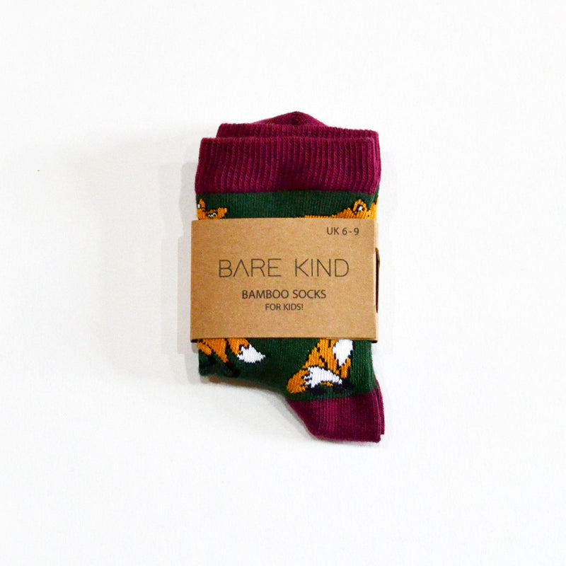 Save the Foxes Bamboo Socks for Kids