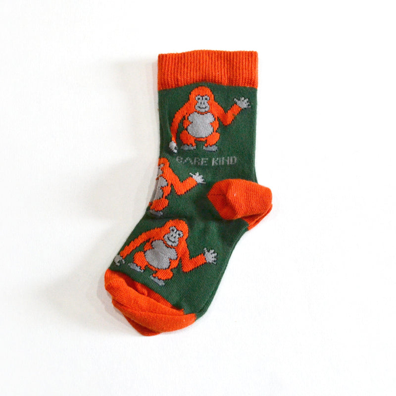 Save the Orangutans Bamboo Socks for Kids