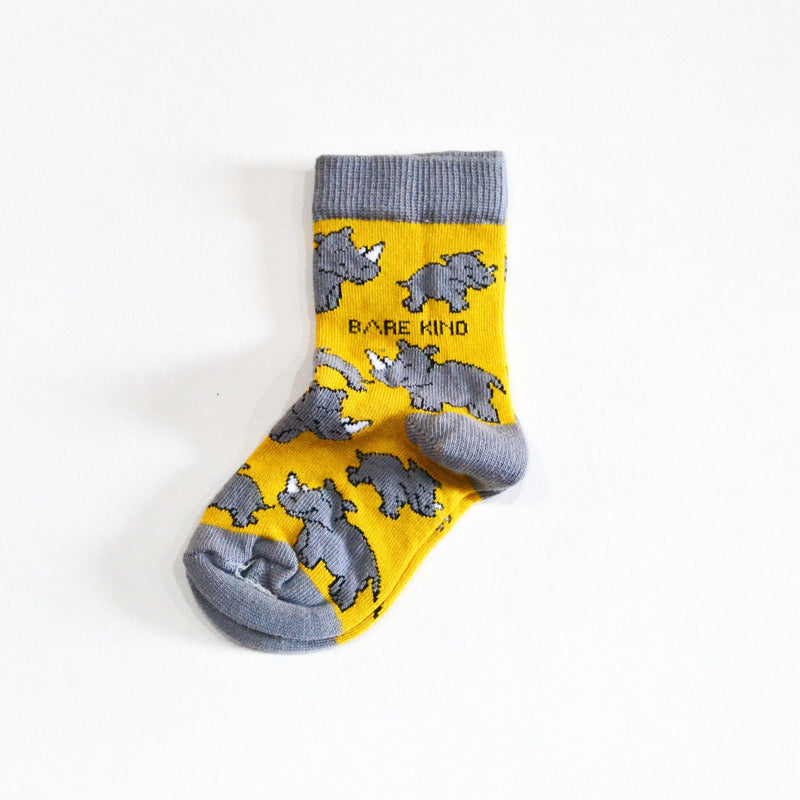 Save the Rhinos Bamboo Socks for Kids