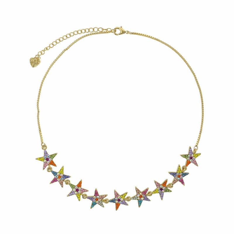 loveRocks Multicolour Stars Linked Necklace