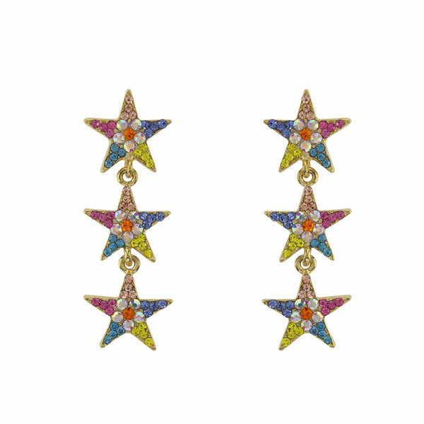 loveRocks Multi Stars Drop Earrings