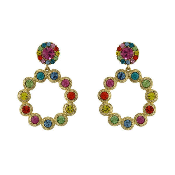 loveRocks Jewel Coloured Ring Drop Earrings