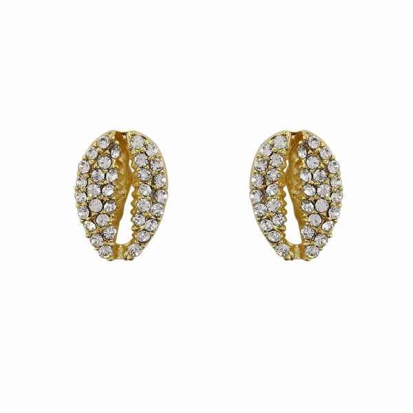 loveRocks Encrusted Shell Stud Earrings