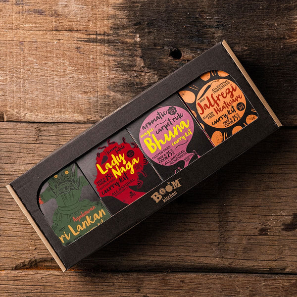 Medium Hot Curry Kit Selection Box From Boom Kitchen
