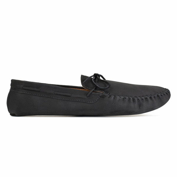 The Men's Moccasin in Black - Wide