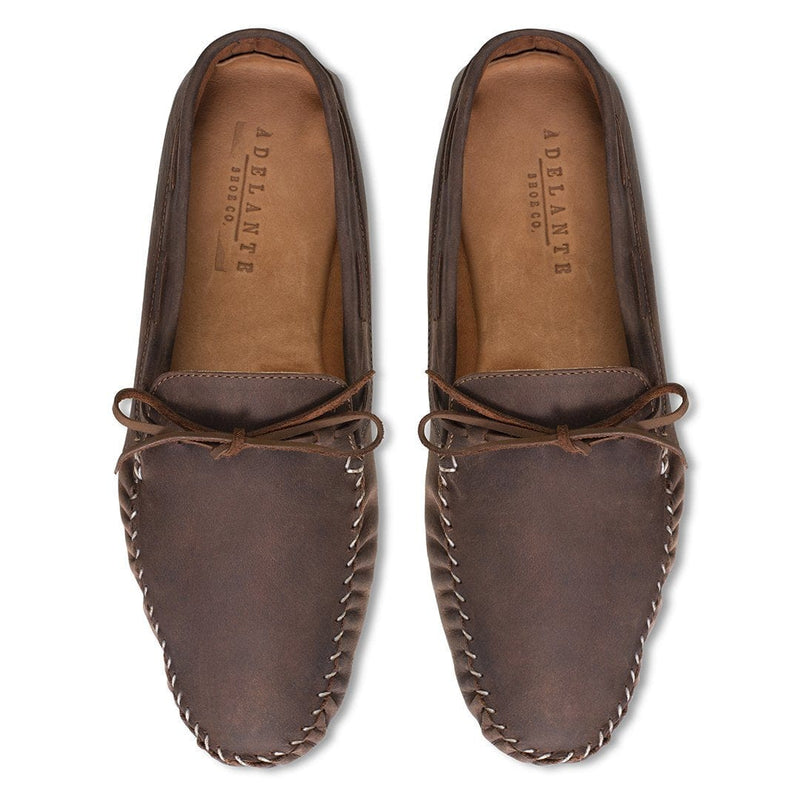 The Men's Moccasin in Mahogany - Super Wide